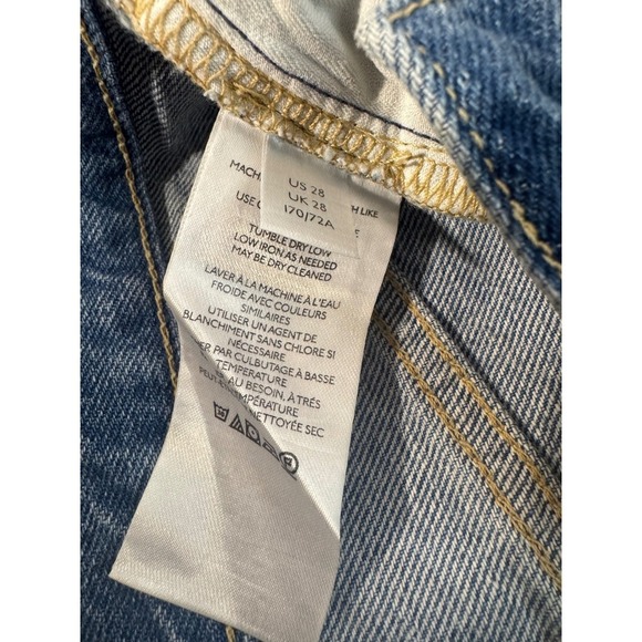 Free People Denim Distressed Cutoff Shorts High Rise Blue Size 28 - Picture 7 of 7